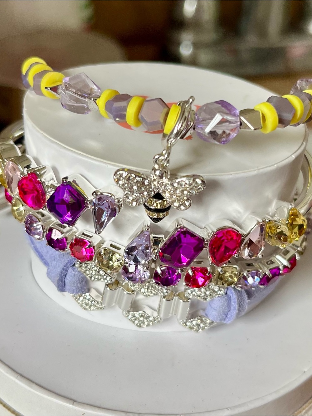Bomb Party RBP6041 Worth Buzzing About Charm Charm Multicolor Bracelet Stack HTF